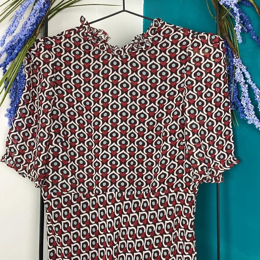 Zara heart print midi dress Sm